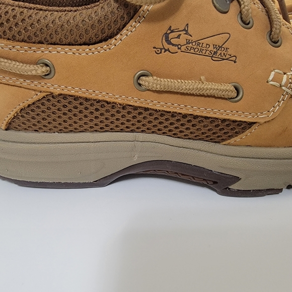 World Wide Sportsman Blue Water Oxford Tan Shoes Mens Size 8 - Picture 6 of 14
